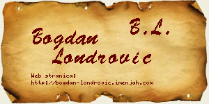 Bogdan Londrović vizit kartica